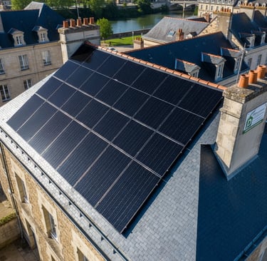 installation panneaux solaires intégrés toiture ardoise Orléans Loiret