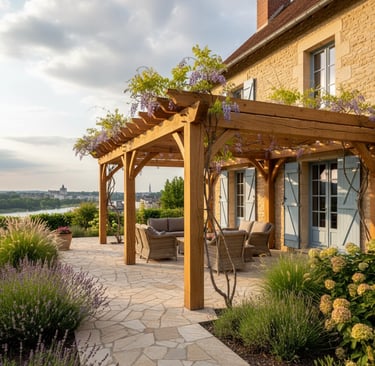 Pergola-en-bois-douglas-grande-section-attenante-orleans