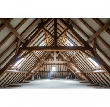 charpente en chêne traditionnelle rénovée avec isolation performante loiret