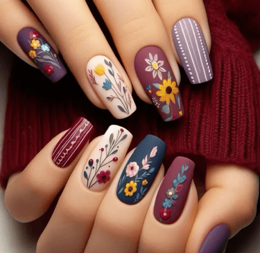 Floral Nail Gel Set