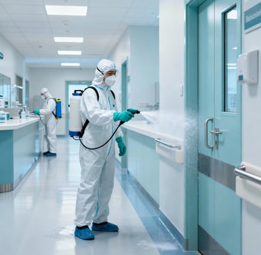 Désinfection dans un hopitak