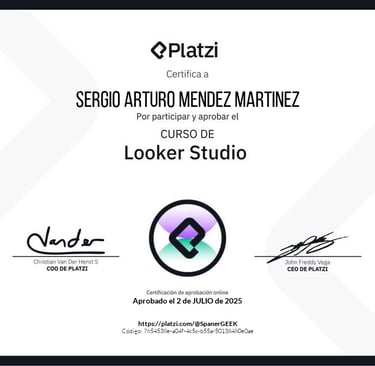 Certificado del Curso de Looker Studio