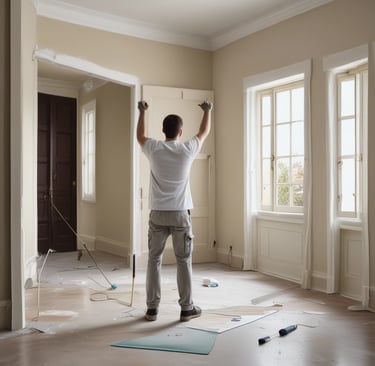 An intricate network of blue pipes and valves is mounted against a tiled wall. Numerous pressure gauges are attached at intervals, providing a detailed and complex arrangement. Each pipe is carefully connected, and there are various fittings and connections visible.