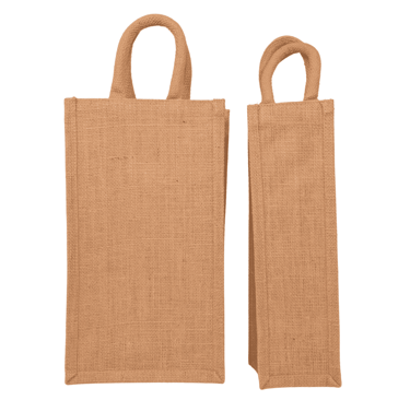 Eco-friendly jute wine bottle bag for gifting