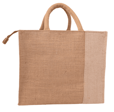 Reusable jute lunch bag for office and school use