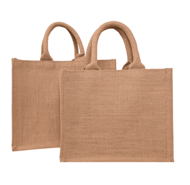 Jute promotional bag with logo print