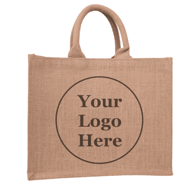 Jute promotional bag with your brand logo print