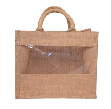Eco-friendly jute window bag ideal for brand promotion and corporate gifting
