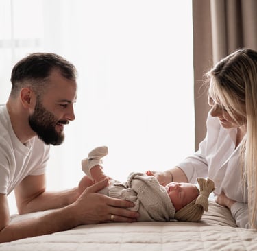 Naujagimio fotosesija namuose