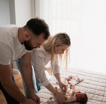 Naujagimio fotosesija namuose