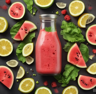 A colorful bowl of fresh vegetable salad with cherry tomatoes, cucumbers, and greens.