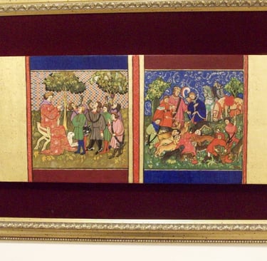 Díptico de caza. 95 x 60 cm. 1900 euros