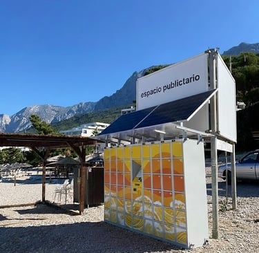 Consigna de equipaje en la playa