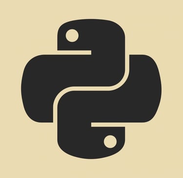 Python icon: popular programming language for data analysis, automation, and machine learning