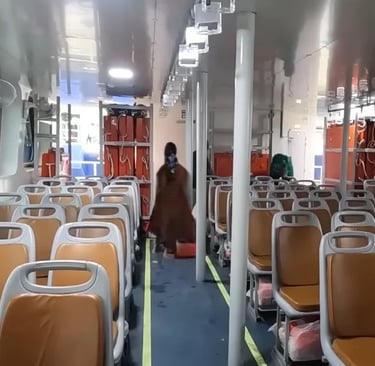 Seating area of the Dheu Cruise
