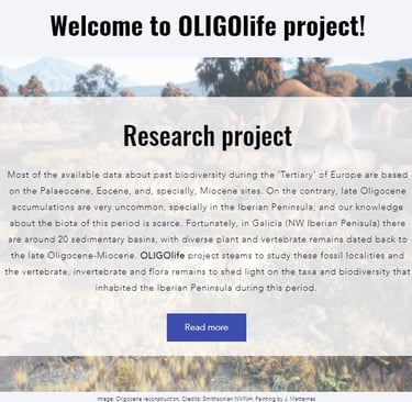 Home page of OLIGOlife website. Descritpion of the research project.