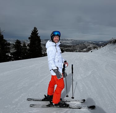 Dr. Meyers skiiing