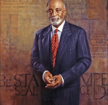 a painting of a man in a suit and tie