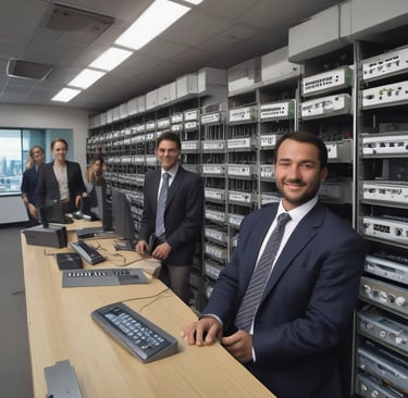 black corded electronic device