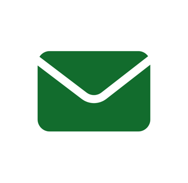 a green envelope with a white envelope