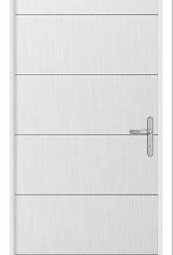 a modern metro front door - white with no glass