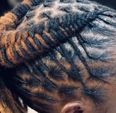 side profile of dreadlocks