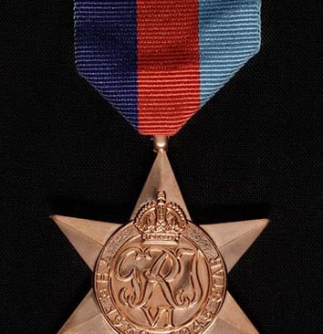 British WW2 Star medal. Flying Officer K Wolinski was awarded one.