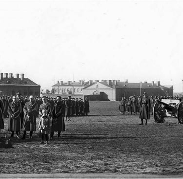 Officers' Cadet School, Artillery Reserve, Wolynski, Poland, 1930. Solemn Oath ceremony.