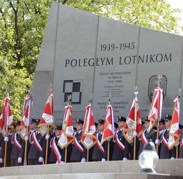 In Warsaw, the National Memorial to Polish Airmen Who Fell in 1939-1945