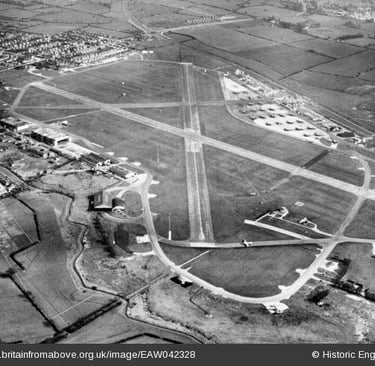 Aerial view of RAF Ruislip, Hillingdon, Middlesex, England. Credit eaw042328 Britinfromabove website