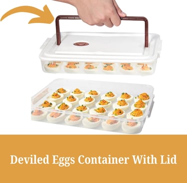 a person holding a tray with eggs and a tray with eggs