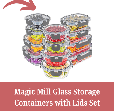 Magic Mill Glass Storage Containers with lids Set