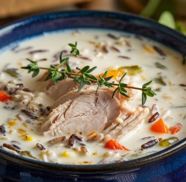 a bowl of soup with a piece of meat and vegetables