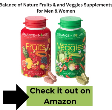 Balance of Nature Fruits & and Veggies Supplements for Men & Women