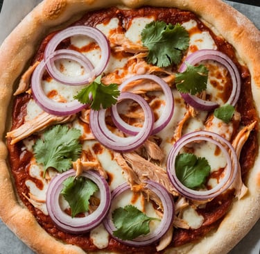 A BBQ Chicken Pizza with a crispy, golden crust.