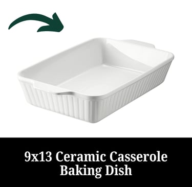 white casserole baking sish