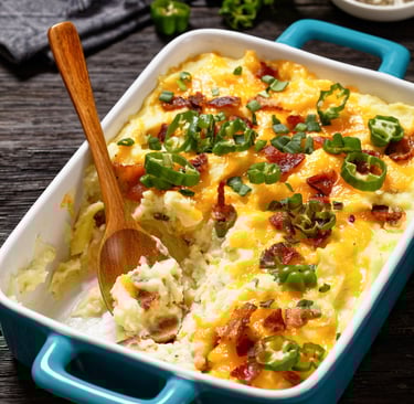 Cheesy Bacon Mashed Potatoes