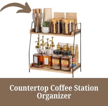 Countertop Coffe Station Organizer