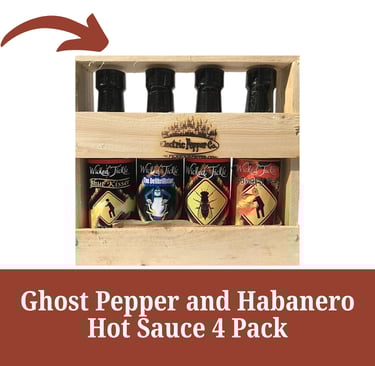 Ghost Pepper and Habanero Hot Sauce 4 Pack