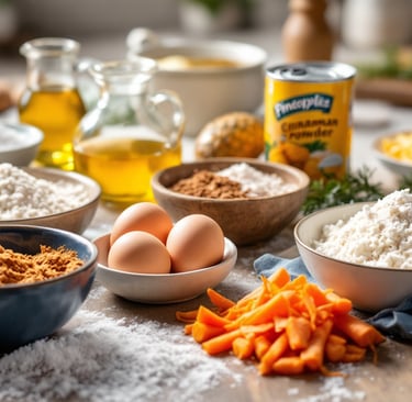 Hawaiian Carrot-Pineapple Cake Ingredients