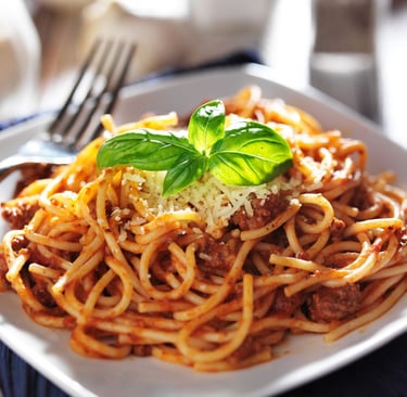 a plate of spaghetti