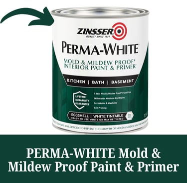 a white paint and a green paint on a white background