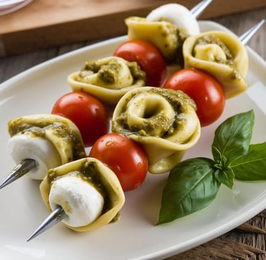 a plate of pasta shells with tomatoes and cheese