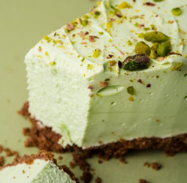 Pistachio Rose Keto Cheesecake