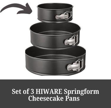 Set of 3 HIWARE Springform Cheesecake Pans  