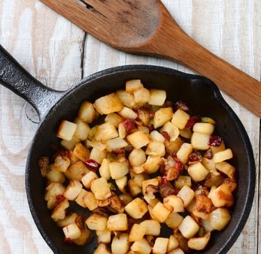 potatoes in a skillet