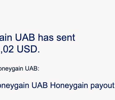 One of many payments we've received