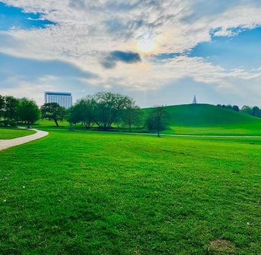A picture of a green area of Milton Keynes