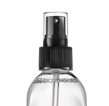 Up close image of Lens cleaner spray bottle