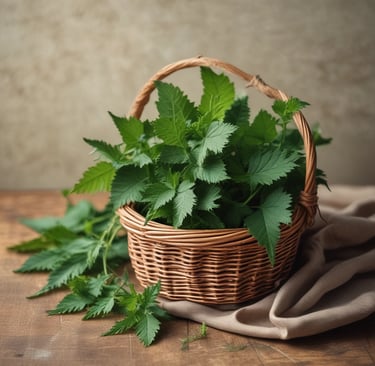 A colorful mix of fresh basil, thyme, and rosemary in natural light.